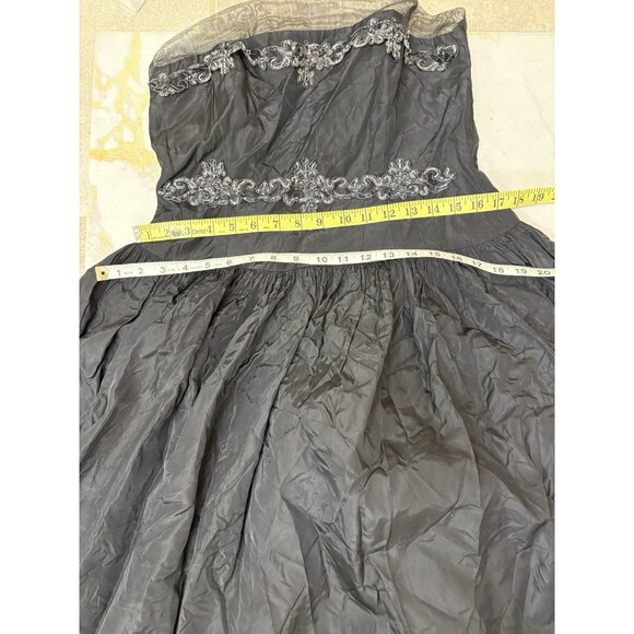 Strapless Goth Steampunk Gown Size M Halloween Ball Gothic Bride Masquerade Vamp - Picture 8 of 15